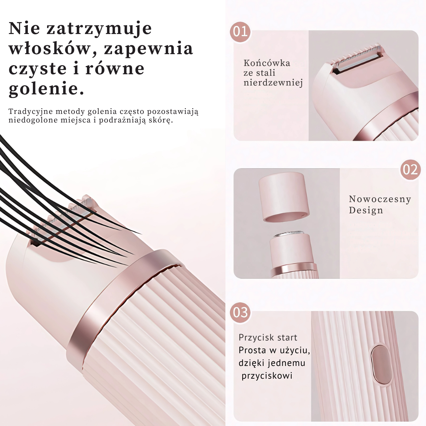 Golarka Noom™ 2w1 - Błyskawicznie Gładka Skóra – Zero Podrażnień