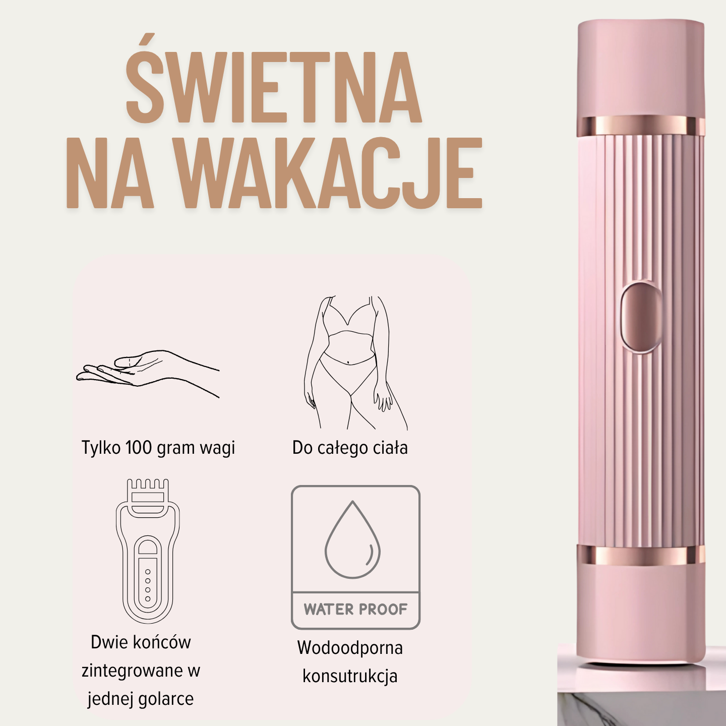 Golarka Noom™ 2w1 - Błyskawicznie Gładka Skóra – Zero Podrażnień