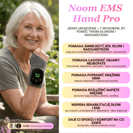 Masażer dłoni i nadgarsków Noom EMSHand Pro - Noom.pl