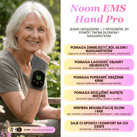 Masażer dłoni i nadgarsków Noom EMSHand Pro - Noom.pl