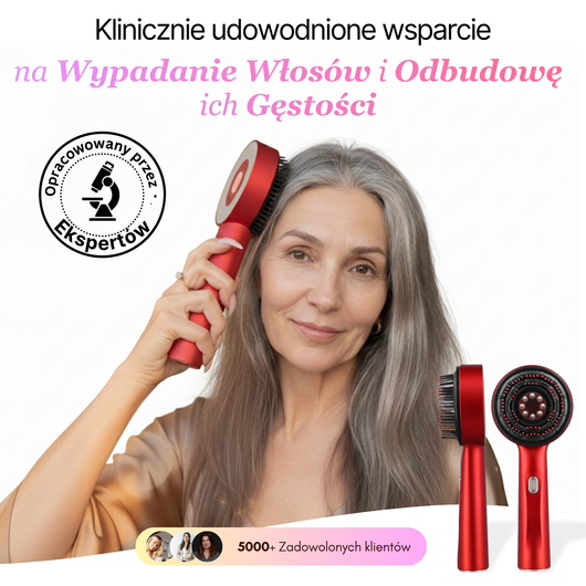 Masażer skóry włosów i głowy z technologią LED Noom™