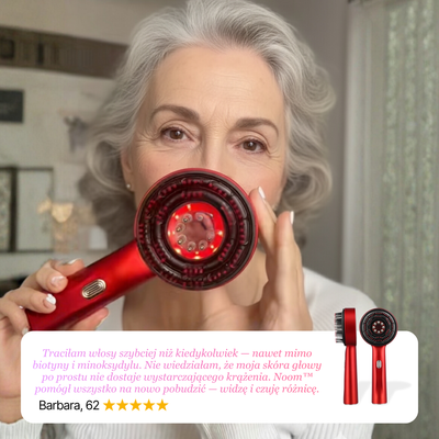 Masażer skóry włosów i głowy z technologią LED Noom™