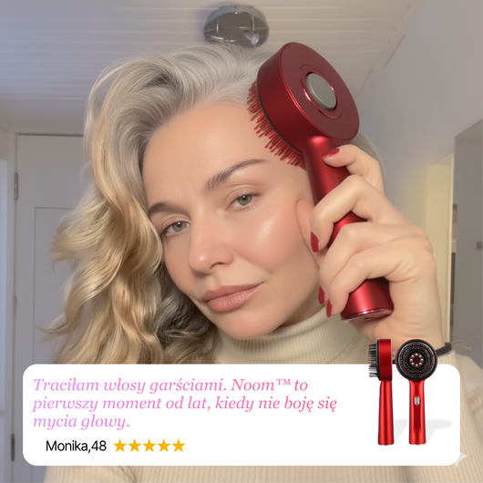 Masażer skóry włosów i głowy z technologią LED Noom™