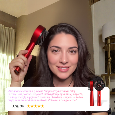 Masażer skóry włosów i głowy z technologią LED Noom™