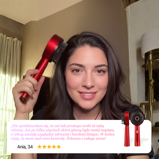 Masażer skóry włosów i głowy z technologią LED Noom™