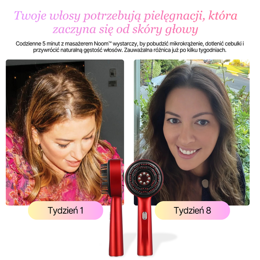 Masażer skóry włosów i głowy z technologią LED Noom™