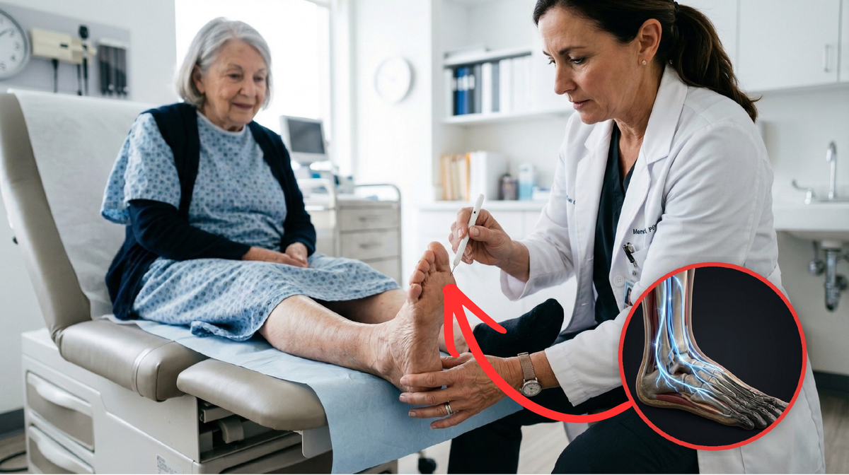 Consulta médica sobre neuropatía en los pies