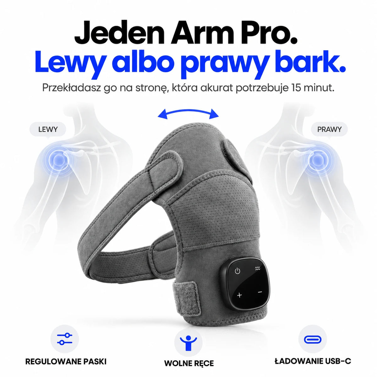 Noom Arm Pro pasuje na lewy i prawy bark