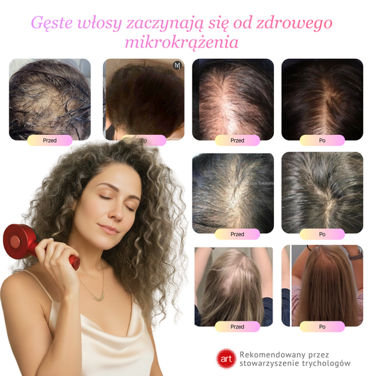 Masażer skóry włosów i głowy z technologią LED Noom™