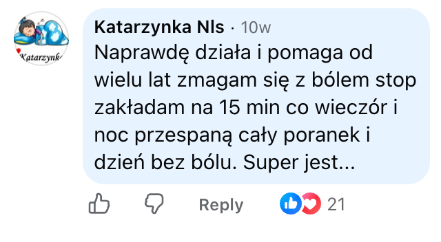 Komentarz klientki NoomEMS z Facebooka